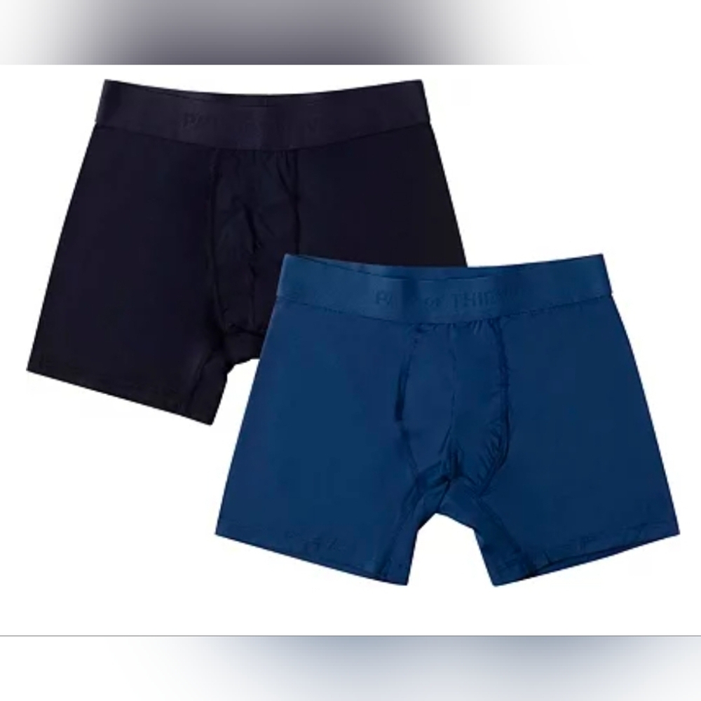 Pair of Thieves Men’s Hustle Boxer Briefs: 2 Pack: BLUE/BLACK: NEW IN PACKAGE: S